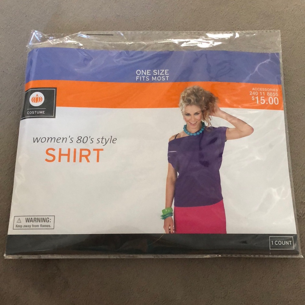 Women's Shirt 80's Style Purple New